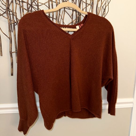 Red/Rust Cashmere Sweater, Pilcro - Picture 2 of 8